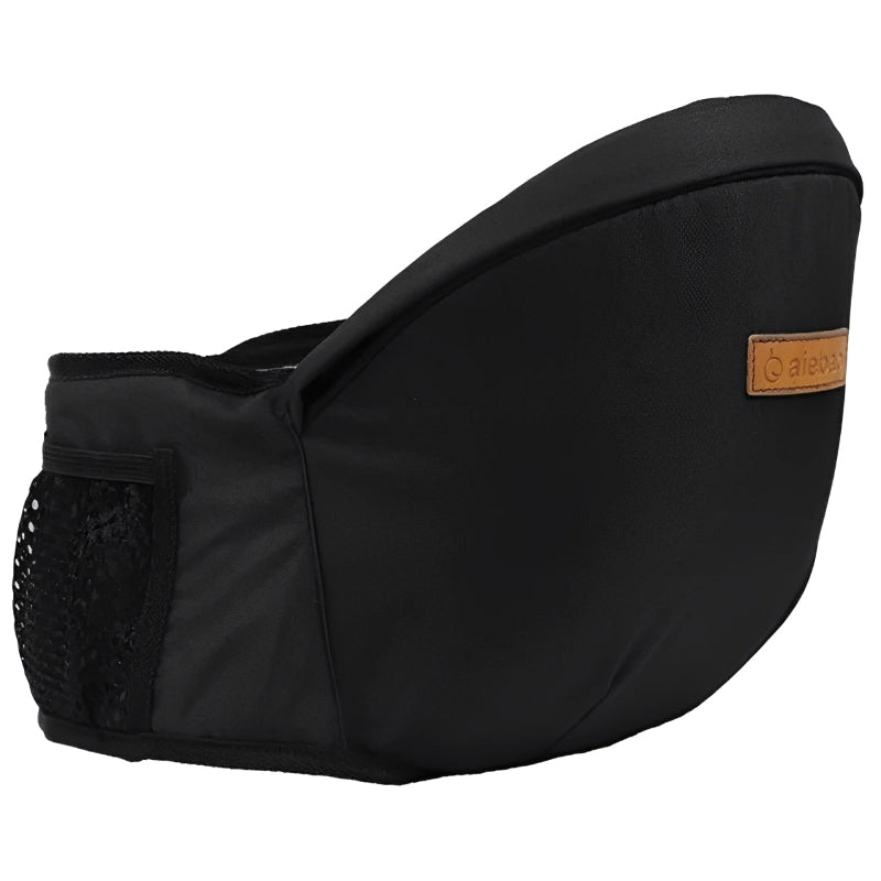 Black baby-carrier with a visible brand logo on a white background