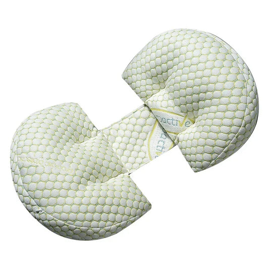 White honeycomb-patterned pillow on a white background